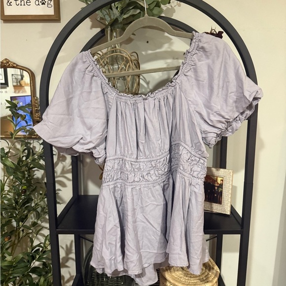 Torrid Light Purple Gathered Blouse plus size 2x - Picture 6 of 6